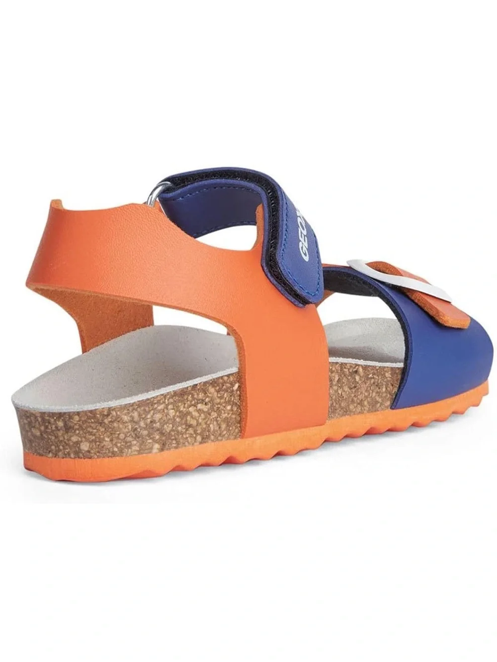 NEW!! Boys Geox Kids Jr. Ghita Orange/Royal Adjustable Buckle Sandals Size 10.5